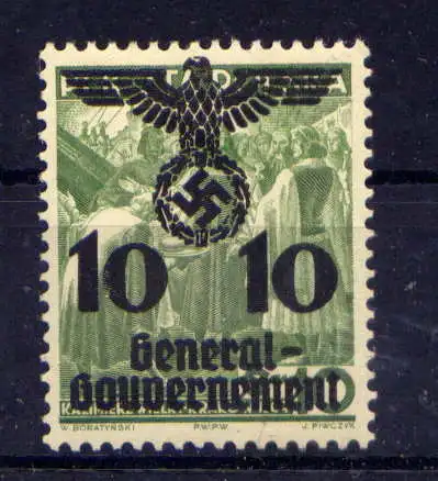 (140) Deutsches Reich Generalgouvernement Nr.21         *  ungebraucht