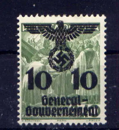 (141) Deutsches Reich Generalgouvernement Nr.21         *  ungebraucht