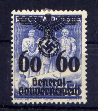 (147) Deutsches Reich Generalgouvernement Nr.25         *  ungebraucht