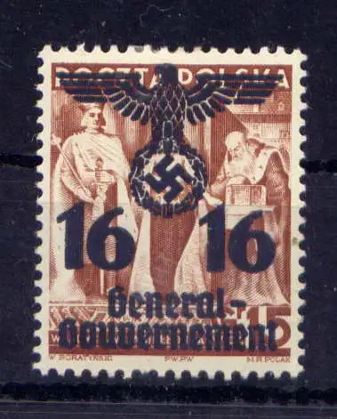 (149) Deutsches Reich Generalgouvernement Nr.34         *  ungebraucht