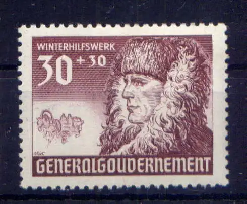 (154) Deutsches Reich Generalgouvernement Nr.61         *  ungebraucht