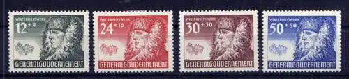 (155) Deutsches Reich Generalgouvernement Nr.59/62         *  ungebraucht