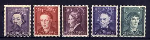 (167) Deutsches Reich Generalgouvernement Nr.96/100         *  ungebraucht