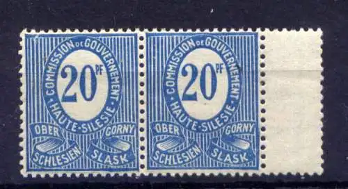 (020) Oberschlesien Nr.6 Paar                         **  postfrisch