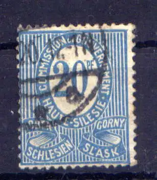 (024) Oberschlesien Nr.6 I / Plattenfehler I                         O  gestempelt