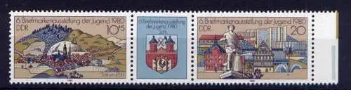 (33207) DDR Nr.2532/3 Streifen                           **  postfrisch 