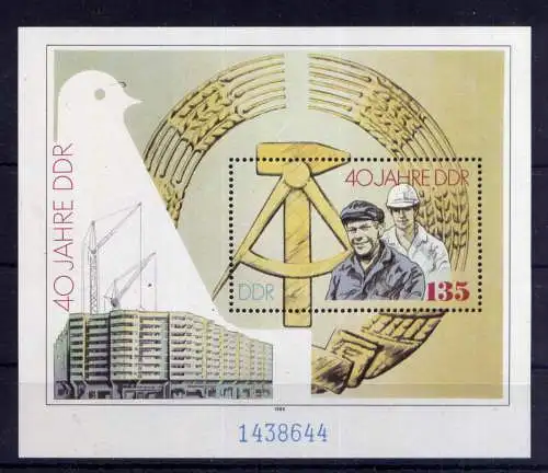 (33223) DDR Nr.3283 Block 100                           **  postfrisch 