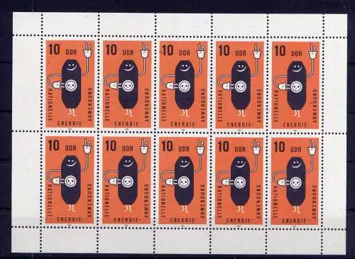 (33403) DDR Nr.2601 Kleinbogen                     **  postfrisch