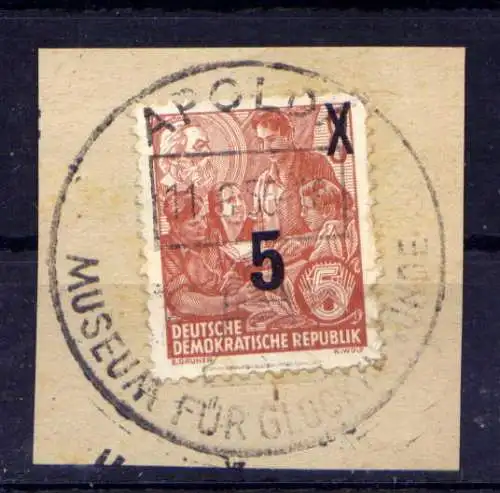 (33431) DDR Nr.436                        O  gestempelt / Briefstück Apolda