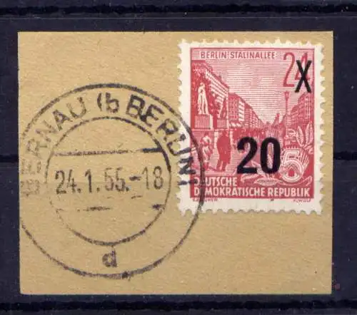 (33437) DDR Nr.439 a                        O  gestempelt / Briefstück Bernau