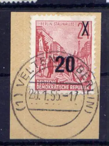 (33438) DDR Nr.439 a                        O  gestempelt / Briefstück Velten