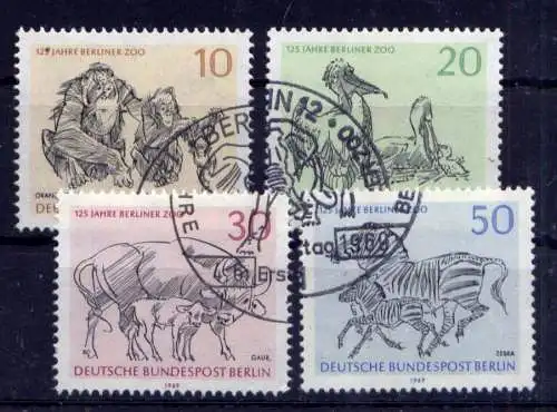 (3109) Berlin West Nr.338/41                 O  gestempelt