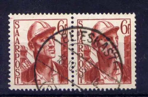 (492) Saarland Nr.246 Paar                 O  gestempelt