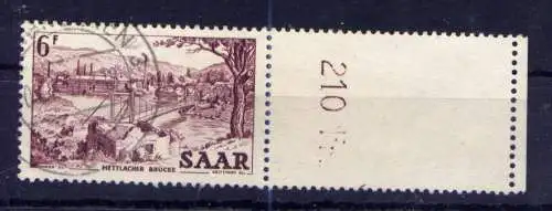 (554) Saarland Nr.324                  O  gestempelt / Leerfeld