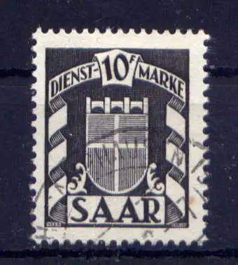 (584) Saarland Dienst Nr.38                  O  gestempelt 