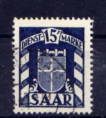 (586) Saarland Dienst Nr.40                  O  gestempelt 