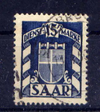 (587) Saarland Dienst Nr.40                  O  gestempelt 
