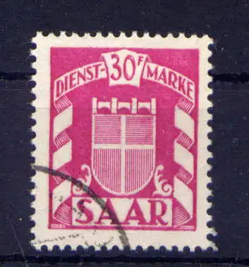 (592) Saarland Dienst Nr.42                  O  gestempelt 
