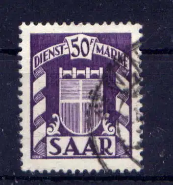 (593) Saarland Dienst Nr.43                  O  gestempelt 