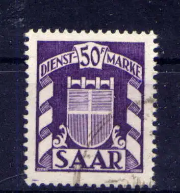 (594) Saarland Dienst Nr.43                  O  gestempelt 
