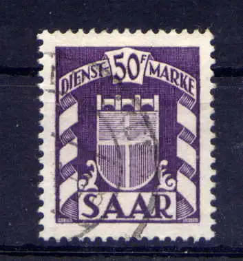 (595) Saarland Dienst Nr.43                  O  gestempelt 
