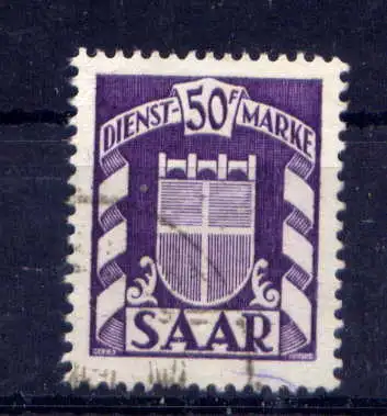 (596) Saarland Dienst Nr.43                  O  gestempelt 