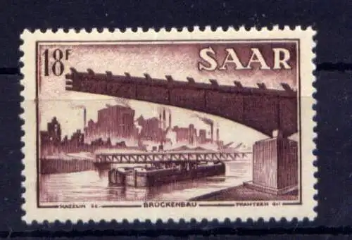 (697) Saarland Nr.330                  **  postfrisch