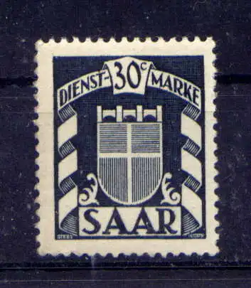 (762) Saarland Dienst Nr.34                  *  ungebraucht