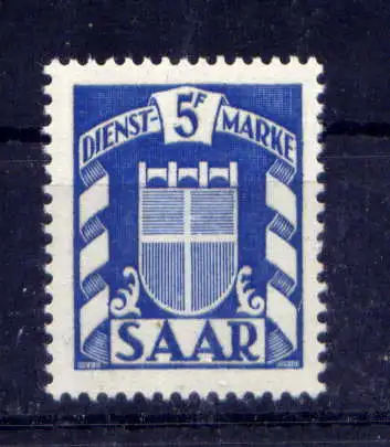 (764) Saarland Dienst Nr.37                  **  postfrisch