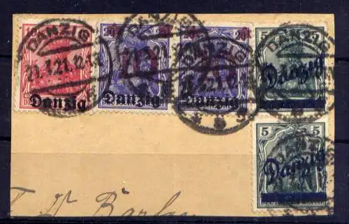 (323) Danzig Nr.2, 17(2) + 21(2)                         O  gestempelt