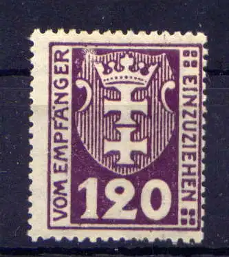 (458) Danzig Porto Nr.7                        *  ungebraucht