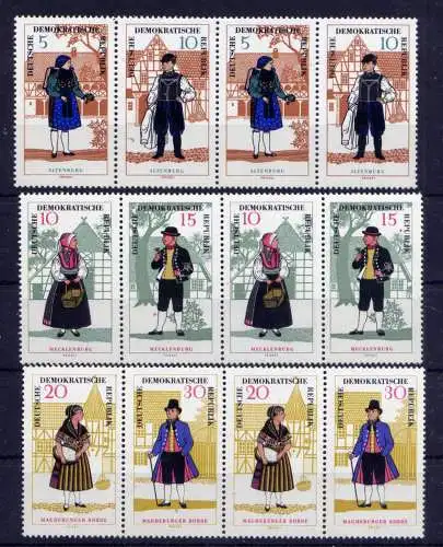 (33584) DDR Nr.1214/9 Viererpaare                     **  postfrisch