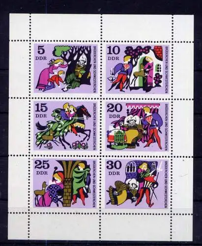 (33763) DDR Nr.1545/50 Kleinbogen                    **  postfrisch