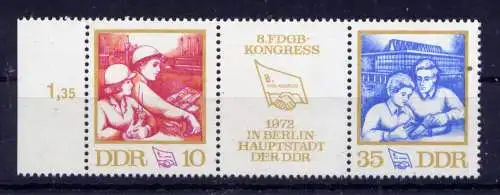 (33891) DDR Nr.1761/2 Streifen              **  postfrisch / Rand