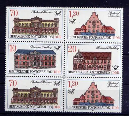 (34206) DDR Nr.3067/70 Sechserblock             **  postfrisch