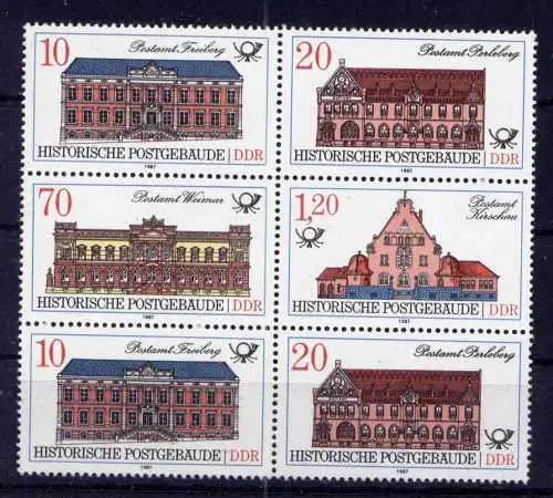 (34207) DDR Nr.3067/70 Sechserblock             **  postfrisch