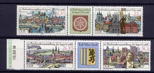 (34242) DDR Nr.3173/6 Streifen                **  postfrisch