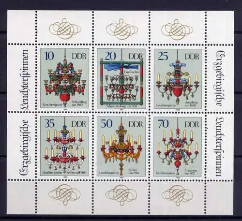 (34270) DDR Nr.3289/94 Kleinbogen                  **  postfrisch
