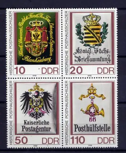 (34279) DDR Nr.3306/9 Viererblock                  **  postfrisch