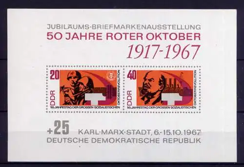 (34330) DDR Nr.1315/6 B  Block 26                  **  postfrisch