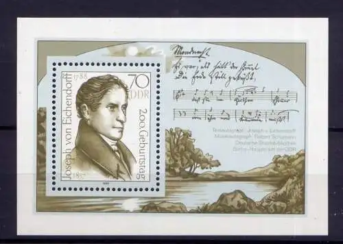 (34369) DDR Nr.3155  Block 92                  **  postfrisch