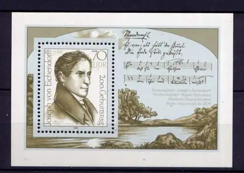 (34371) DDR Nr.3155  Block 92                  **  postfrisch