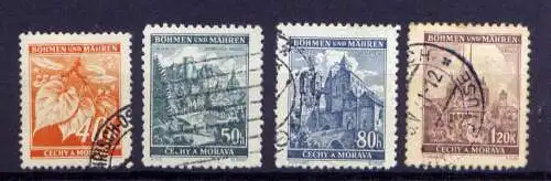 (653) Böhmen und Mähren Nr.38/41             O  gestempelt