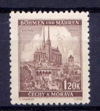 (655) Böhmen und Mähren Nr.41             **  postfrisch