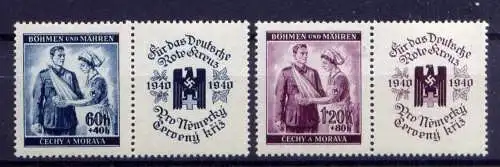 (671) Böhmen und Mähren Nr.53/4 Zf             **  postfrisch