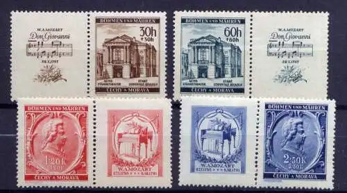 (731) Böhmen und Mähren Nr.79/82 Zf               **  postfrisch