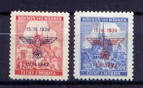 (740) Böhmen und Mähren Nr.83/4               *  ungebraucht