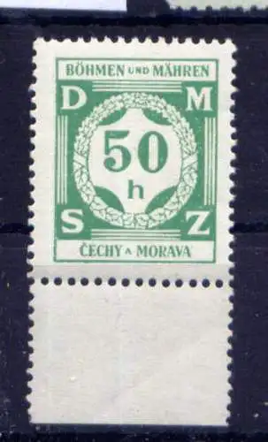 (817) Böhmen und Mähren Dienst Nr.3               **  postfrisch / Rand
