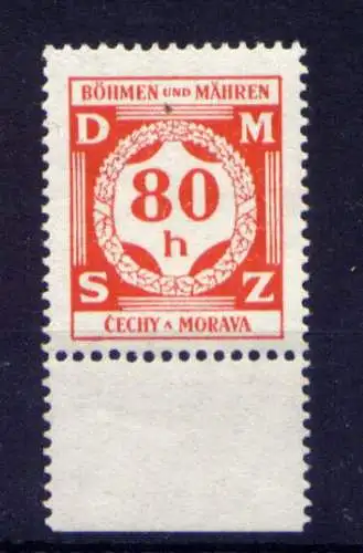 (818) Böhmen und Mähren Dienst Nr.5               **  postfrisch / Rand