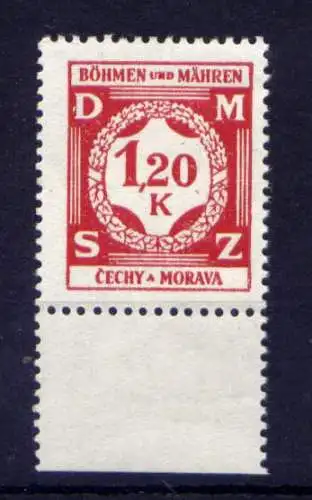 (819) Böhmen und Mähren Dienst Nr.7               **  postfrisch / Rand
